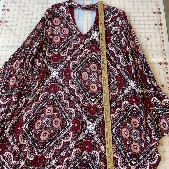 Very J Womens  Large Colorful Floral Paisley Geometric Tunic Top Bohemian - Picture 13 of 14